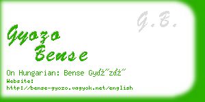 gyozo bense business card